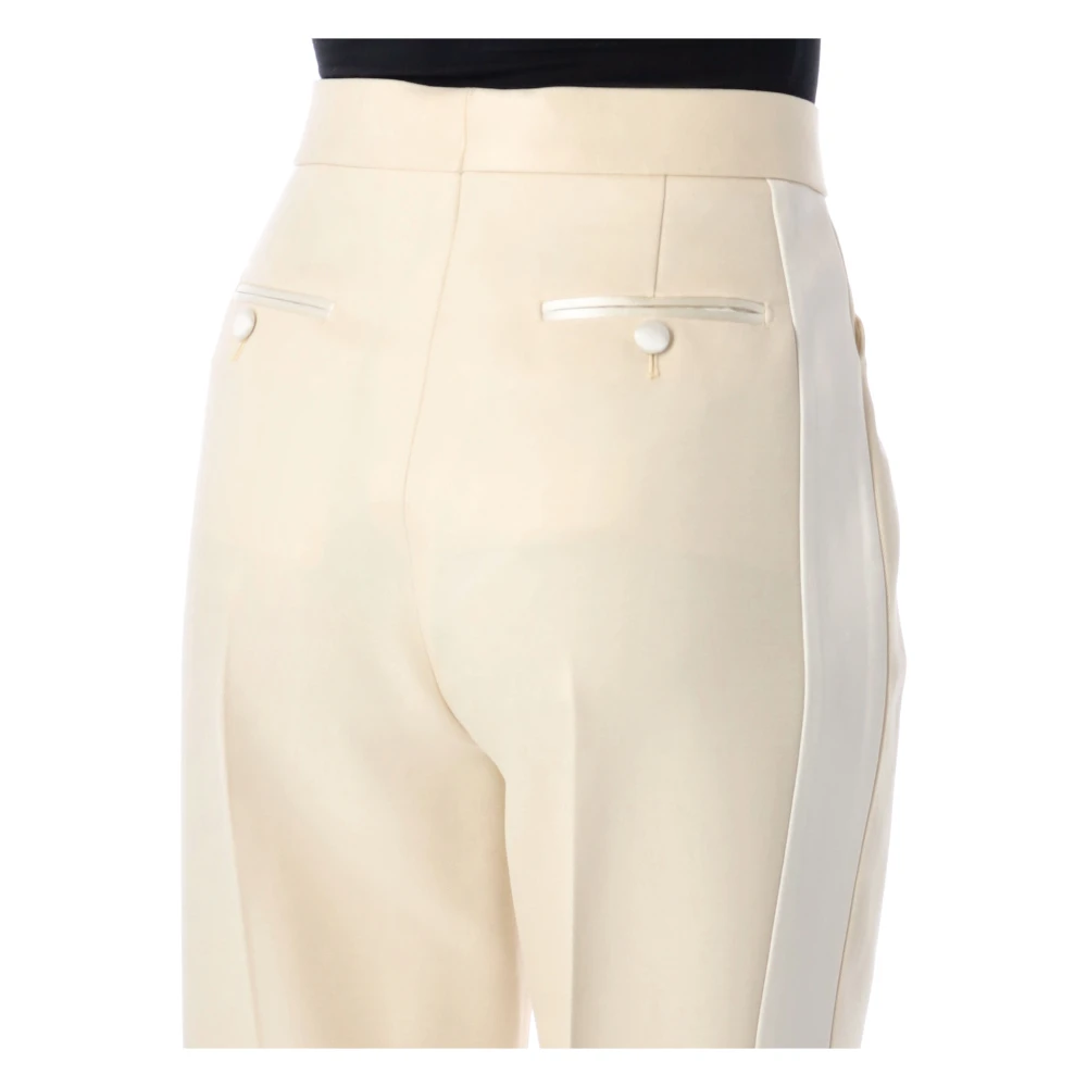 Tom Ford Elegante Witte Tuxedo Broek White Dames