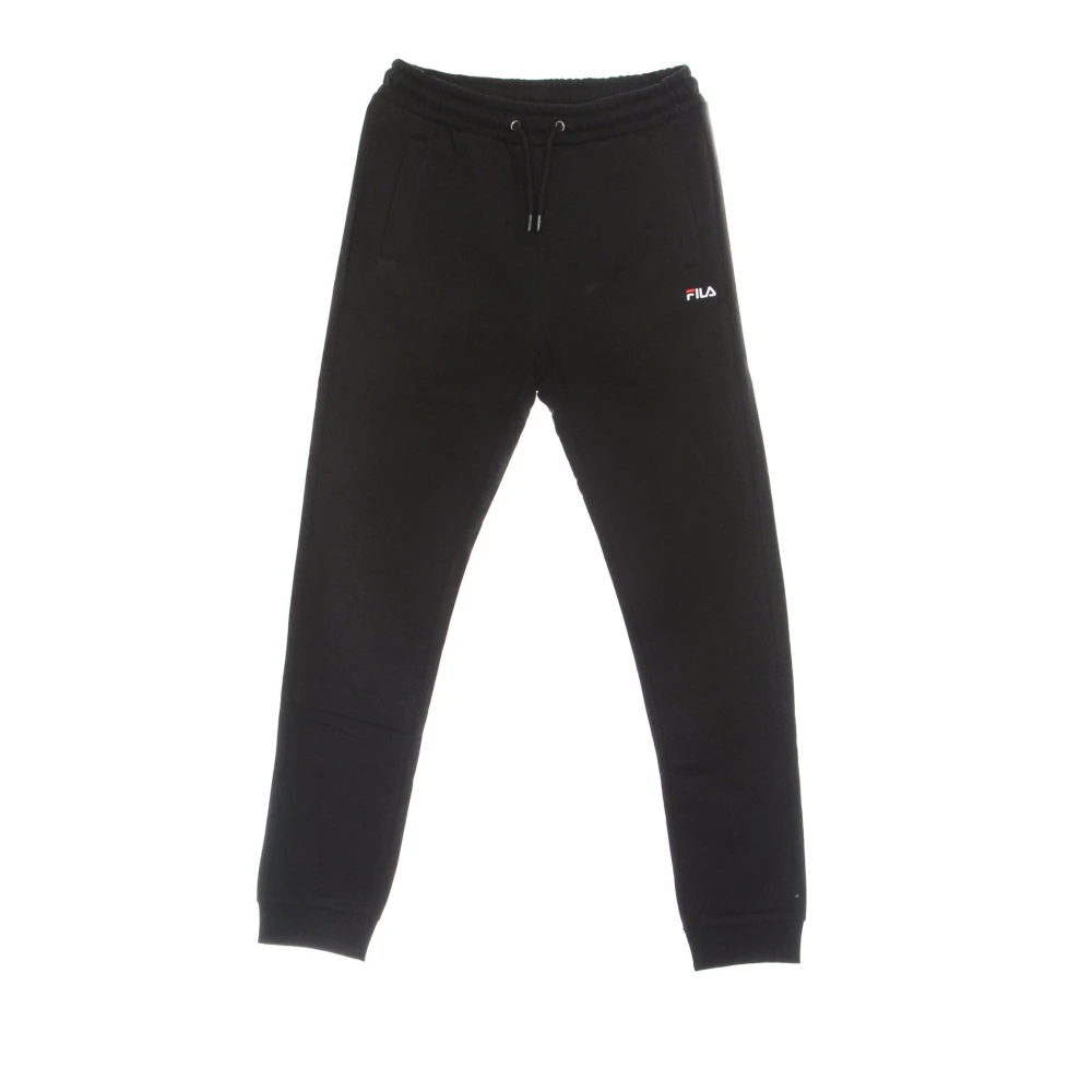 Fila Zwarte Fleece Sweatpants Elastische Taille Black Heren