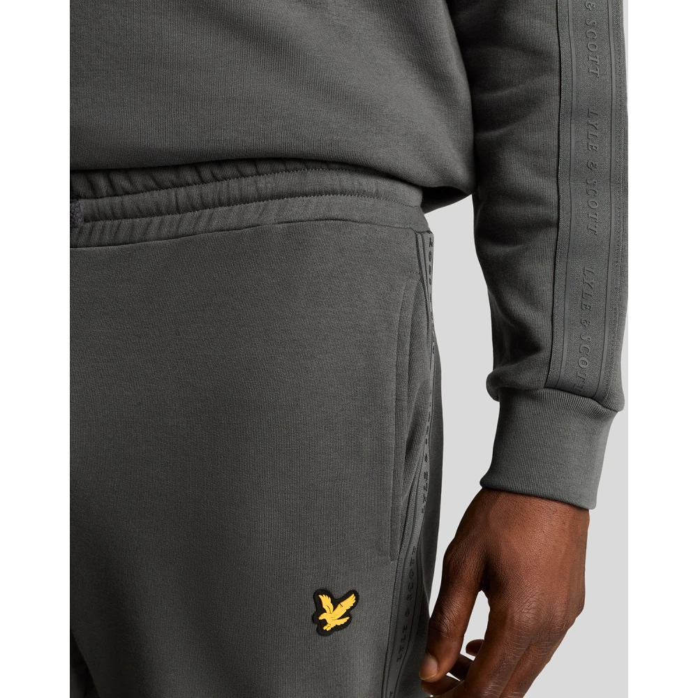 Lyle & Scott Mid Bottoms Tape Trackies Gray Heren
