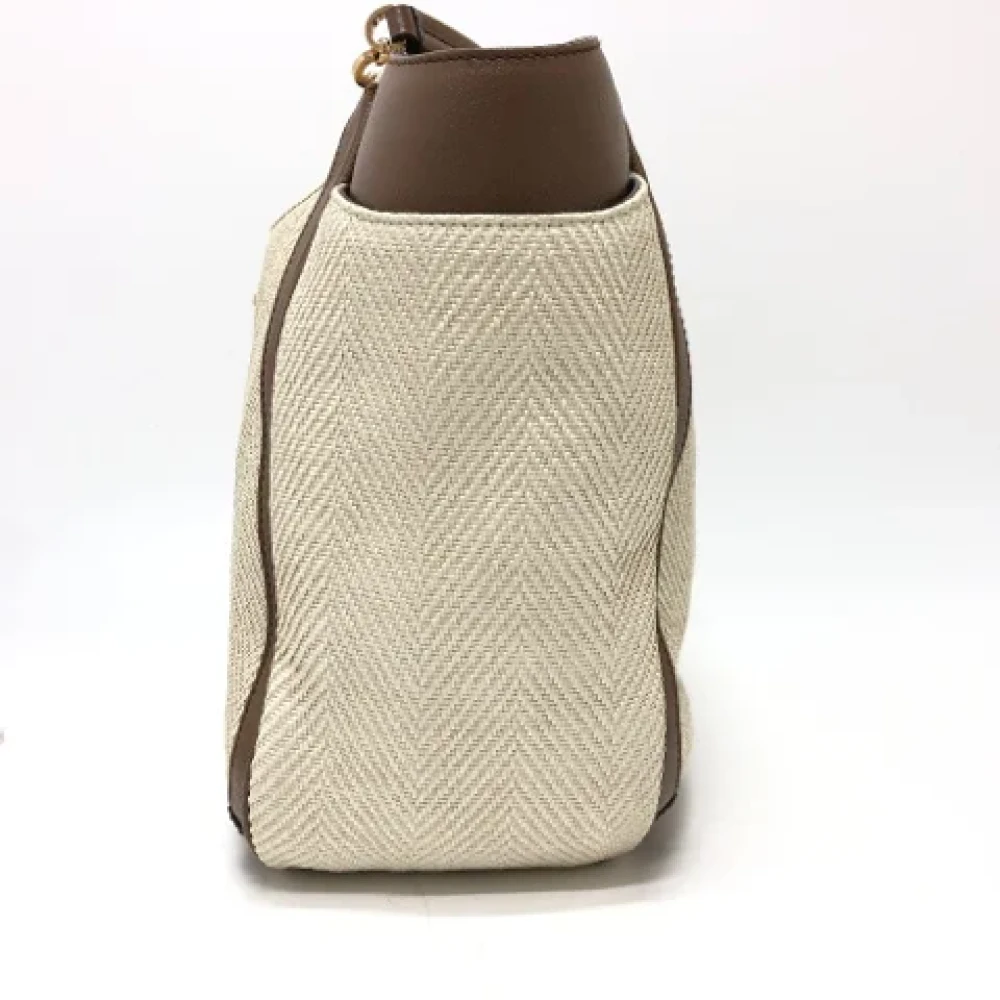 Salvatore Ferragamo Pre-owned Fabric shoulder-bags Beige Dames