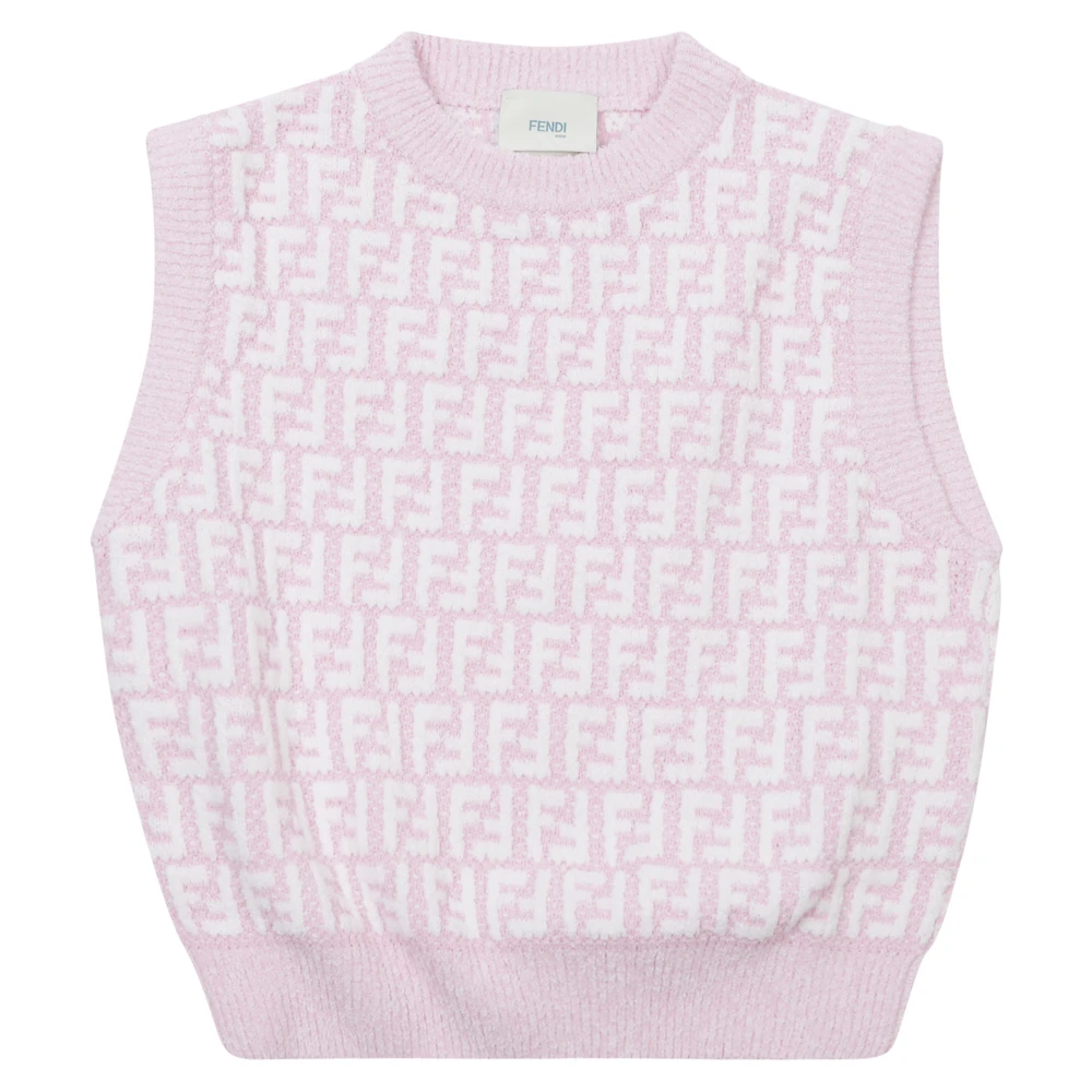 Fendi Girls Purple Kids Sleeveless Tops, 10 Y, Sleeveless Top