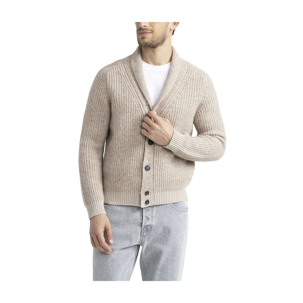 PESERICO Merino wol en kasjmier vest Beige Heren