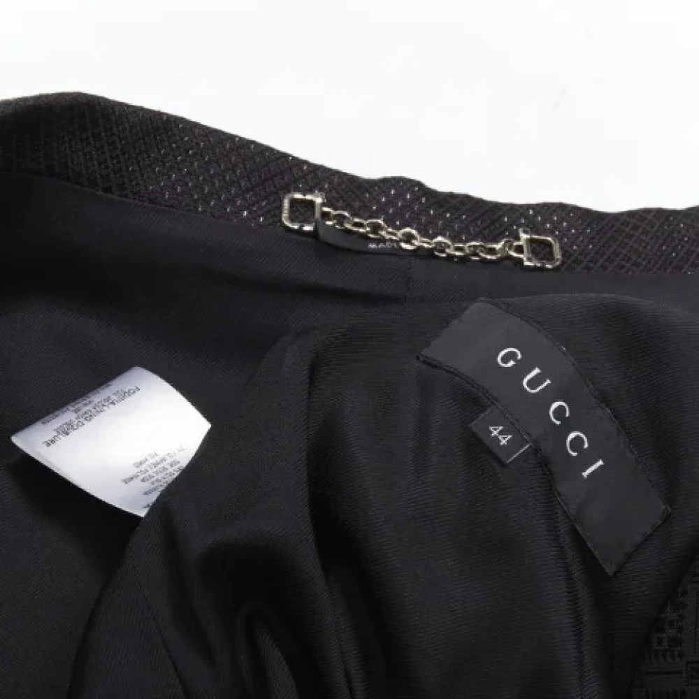 Gucci Vintage Pre-owned Cotton outerwear Black Dames