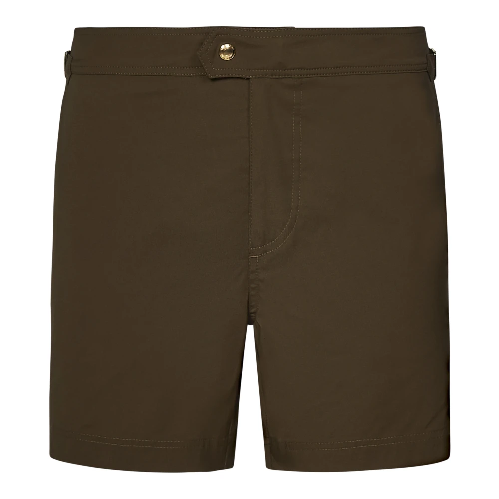 Tom Ford Groene Zwemkleding Ss25 Stijlvolle Shorts Green Heren