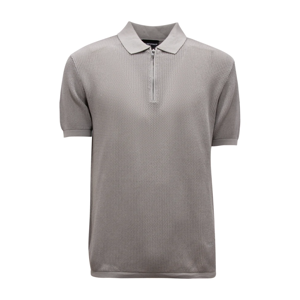 Armani Men's Beige Polo Shirts, M, Emporio Zip Knit