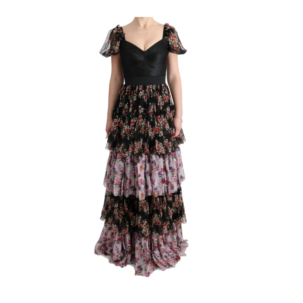 Dolce & Gabbana Women's Floral Print Tiered Maxi Dress