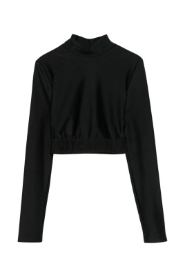 Logo Elastic Hem Crop Top