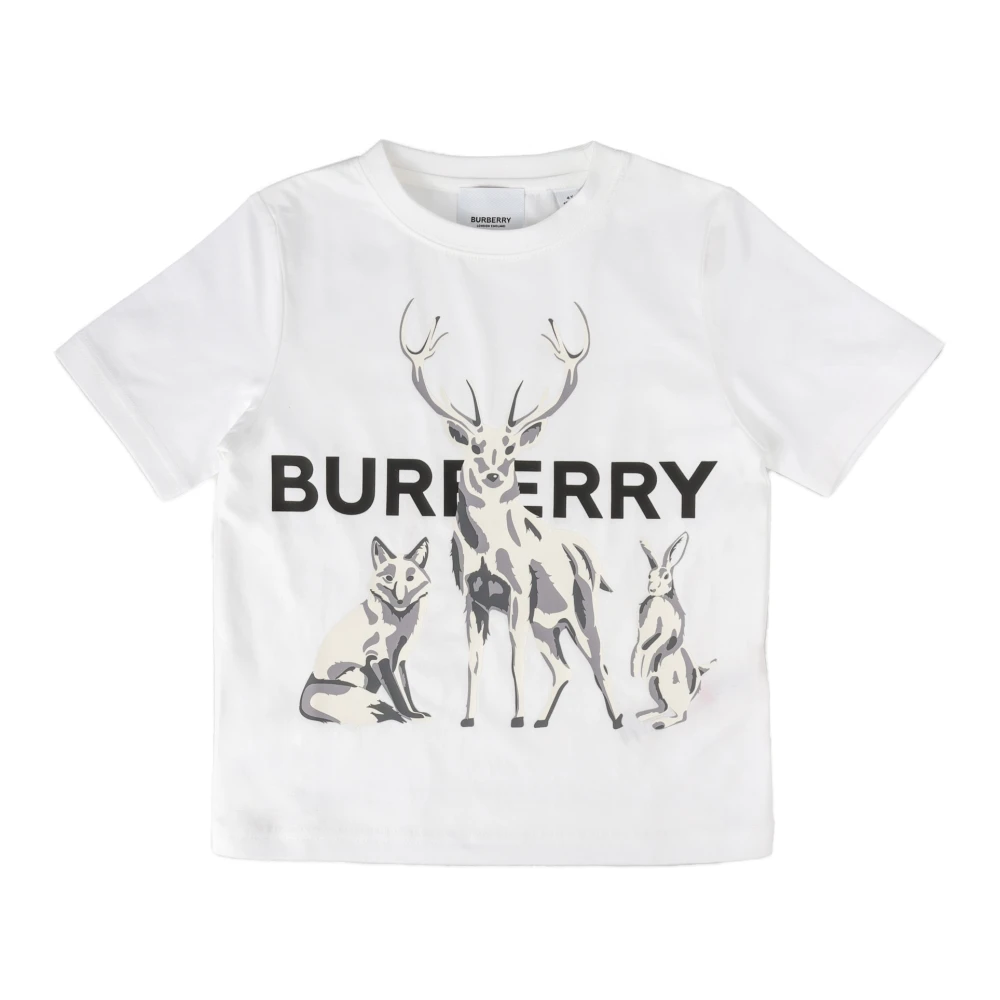 Burberry Barn T-Shirt - Regular Fit - Vit White, Flicka