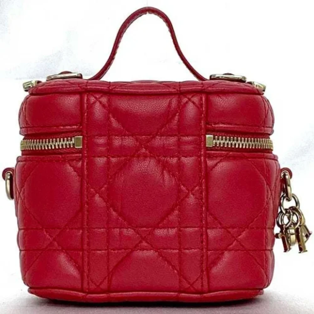 Dior Vintage Pre-owned Leather dior-bags Red Dames