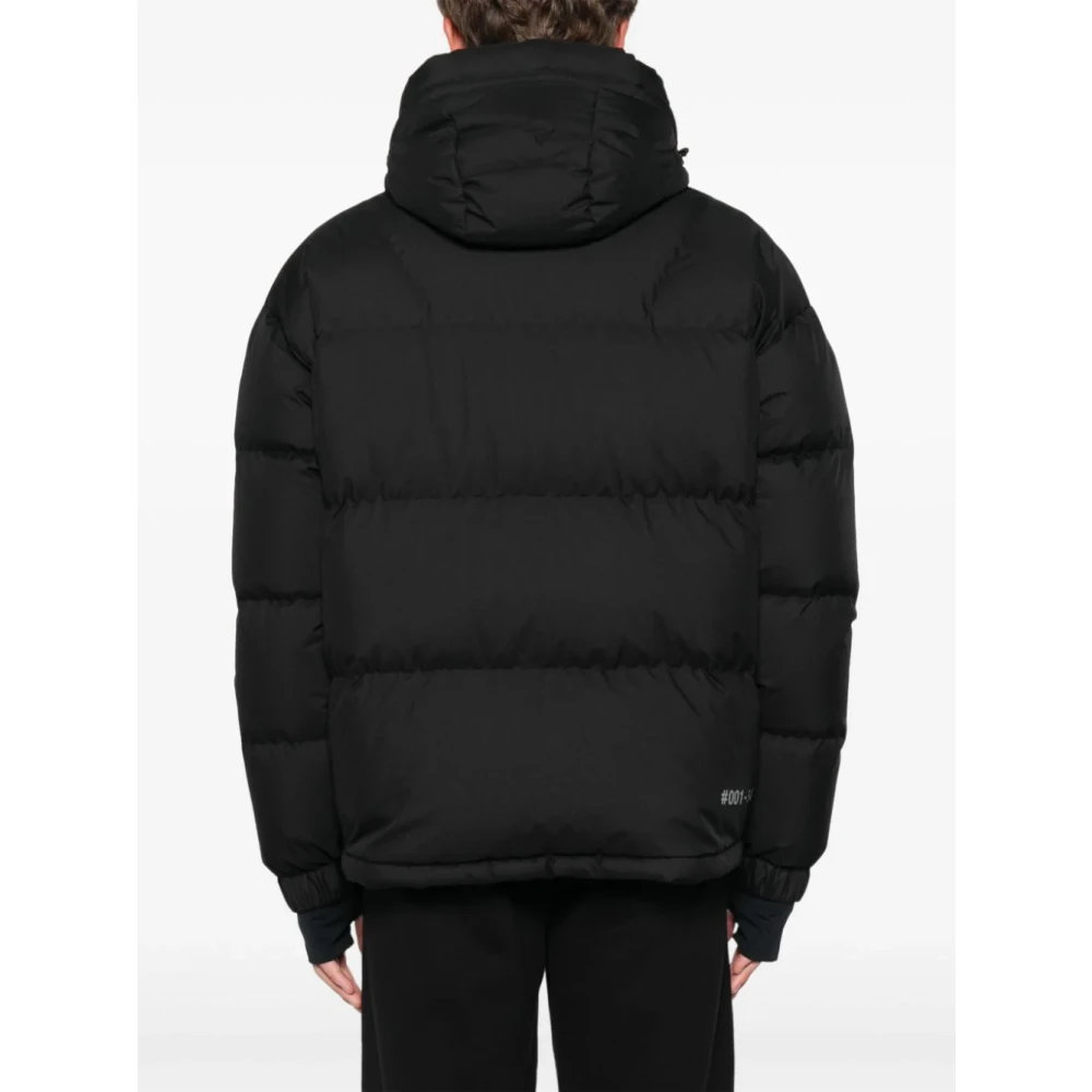 Moncler Zwarte Ski Jas met Capuchon Black Heren