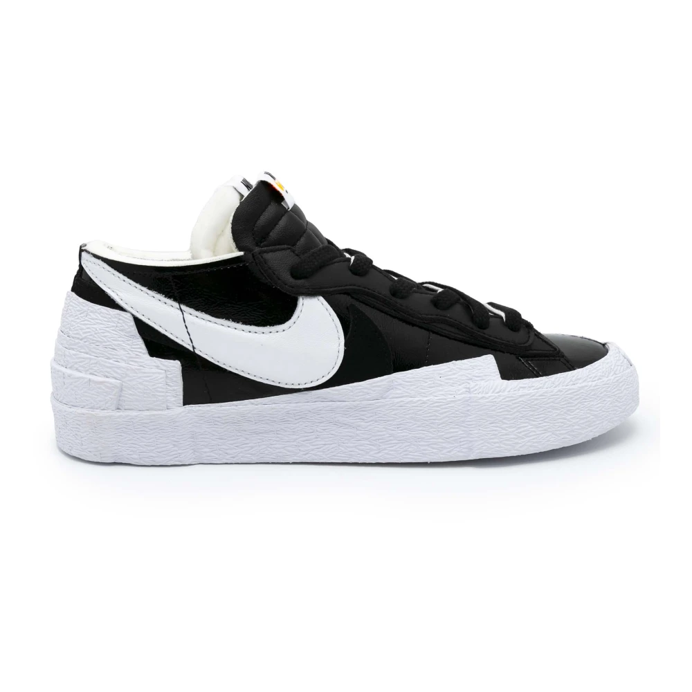 Nike Blazer Low X Sacai Svarta Lackläder Black, Herr