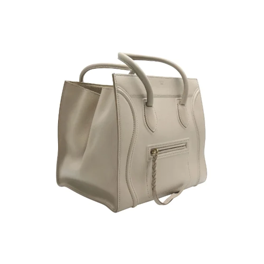 Celine Vintage Pre-owned Leather totes Beige Dames