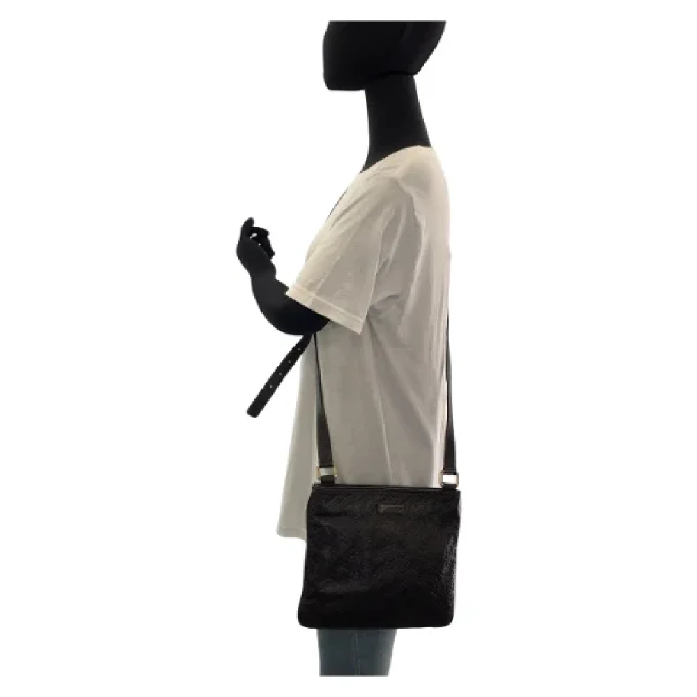 Gucci Vintage Pre-owned Leather crossbody-bags Brown Dames