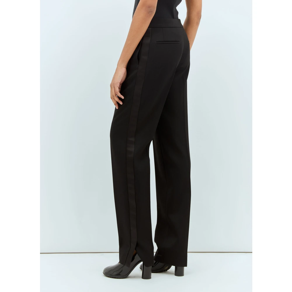 Jil Sander Wol Canvas Maatwerk Broek Black Dames
