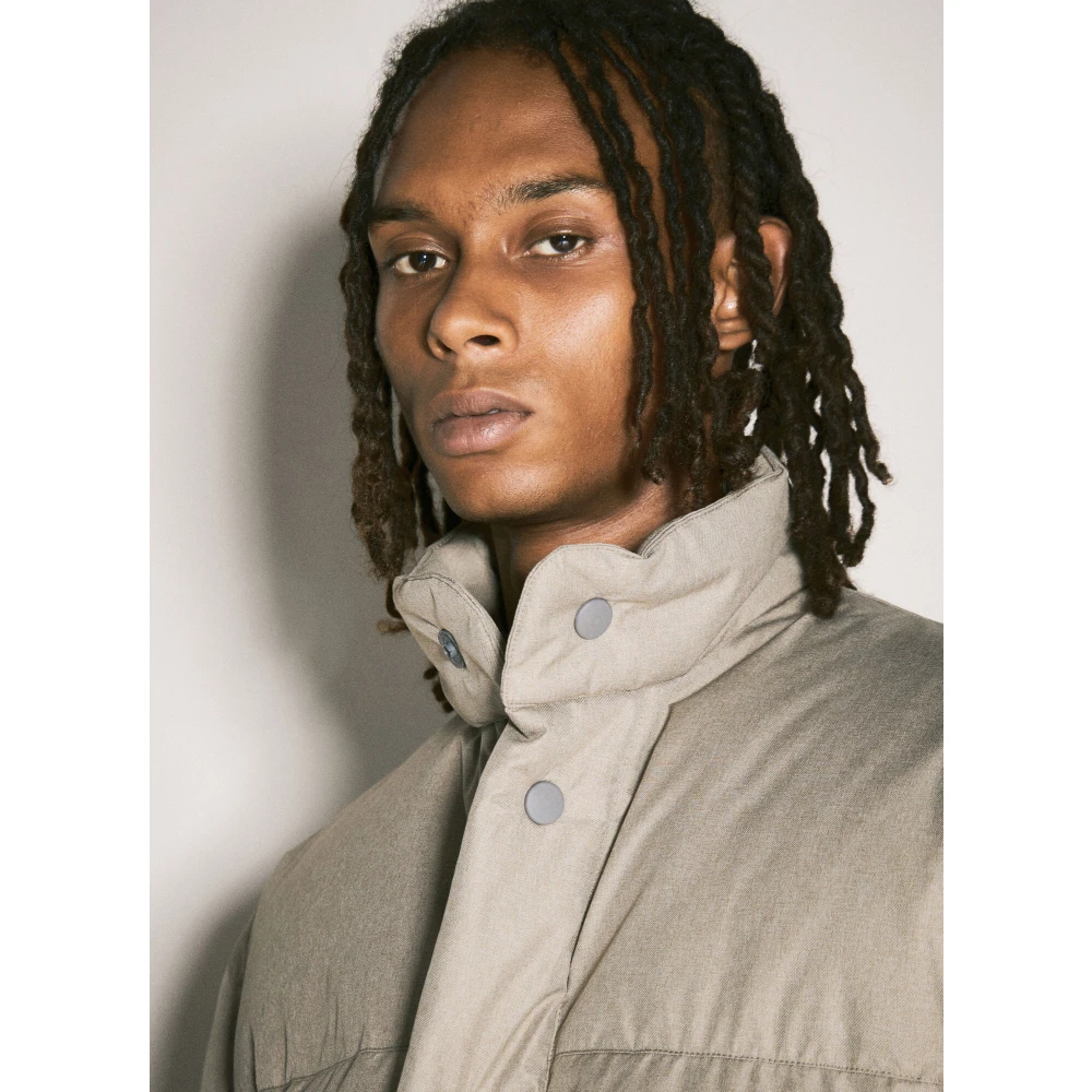 Our Legacy Doubleganger Mel Nylon Puffa Jas Beige Heren
