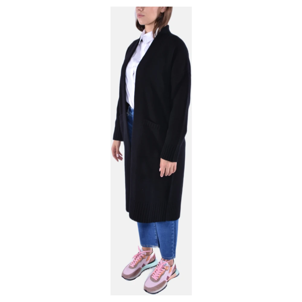 Kangra Zwarte gebreide cardigan voor vrouwen Black Dames