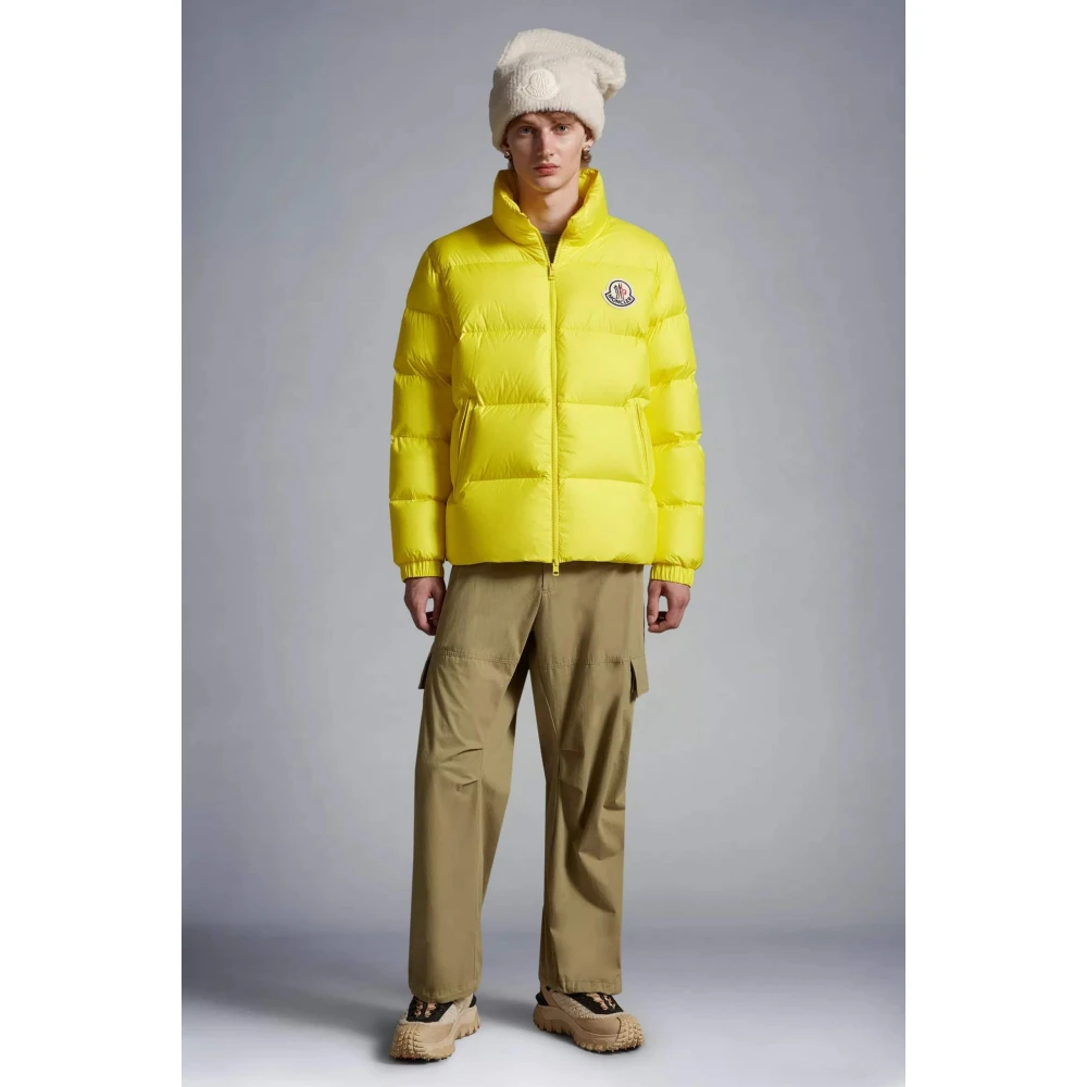 Moncler Korte Pufferjas Geel Yellow Heren
