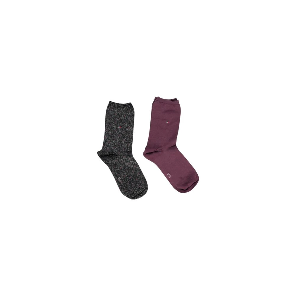 Tommy Hilfiger Zwarte Katoenen Damessokken Herfst Winter Multicolor Dames