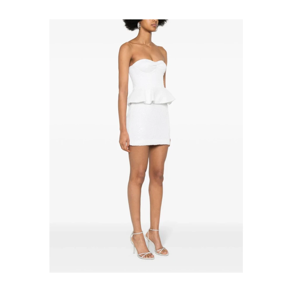 Rotate Birger Christensen Korte Jurk White Dames