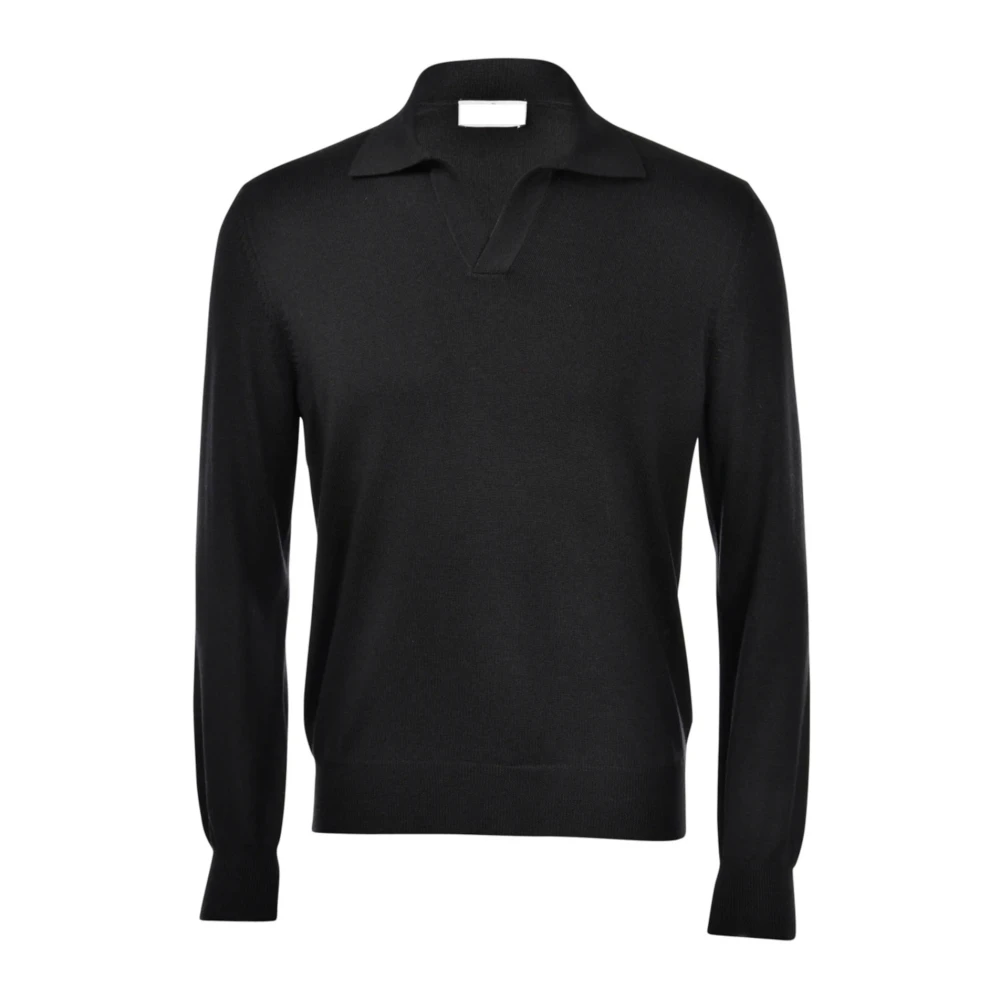 Paolo Fiorillo Capri Athleisure Merinowol Trui Zwart Black Heren