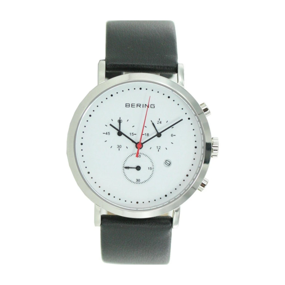 Bering Unisex Gray Analog Quartz Classic Collection Watch With Calf Leather Strap And Sapphire Glass 10540-404