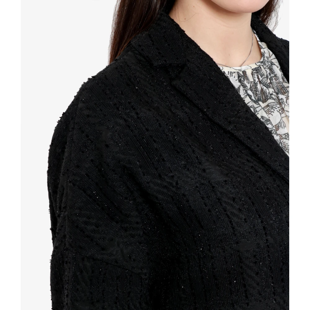 Semicouture Single-Breasted Coats Black Dames
