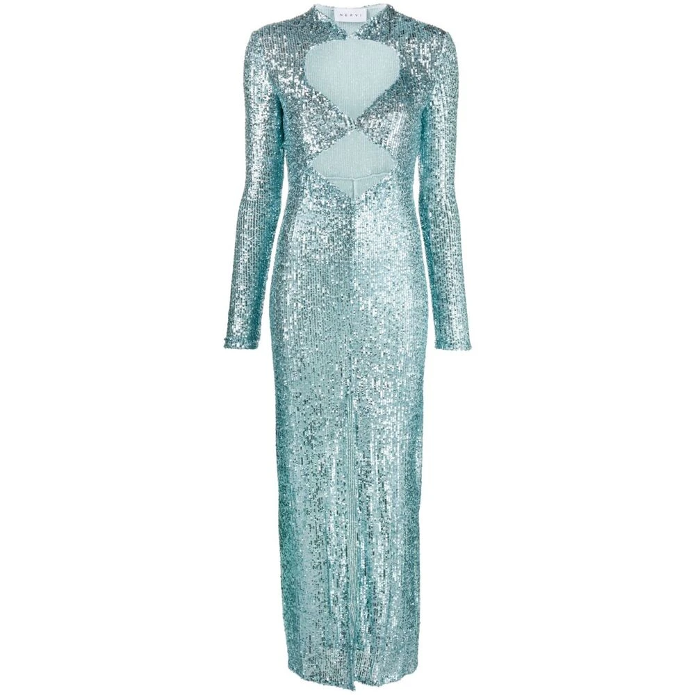 Nervi Maxi Dresses Blue Dames