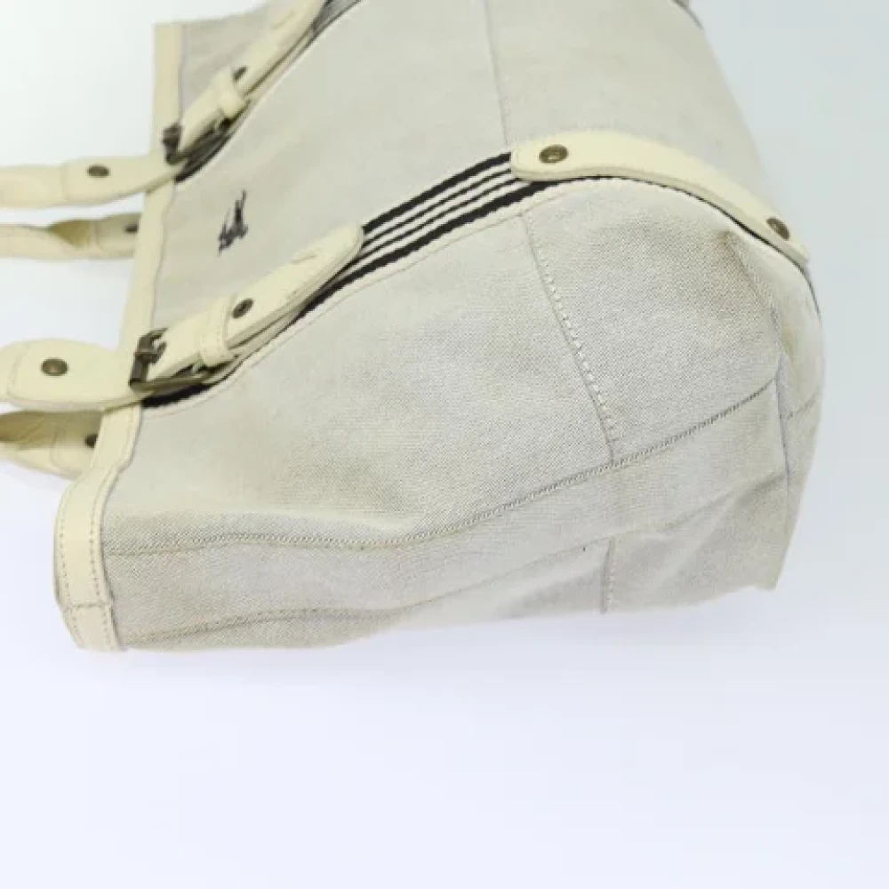 Burberry Vintage Pre-owned Canvas handbags Beige Dames