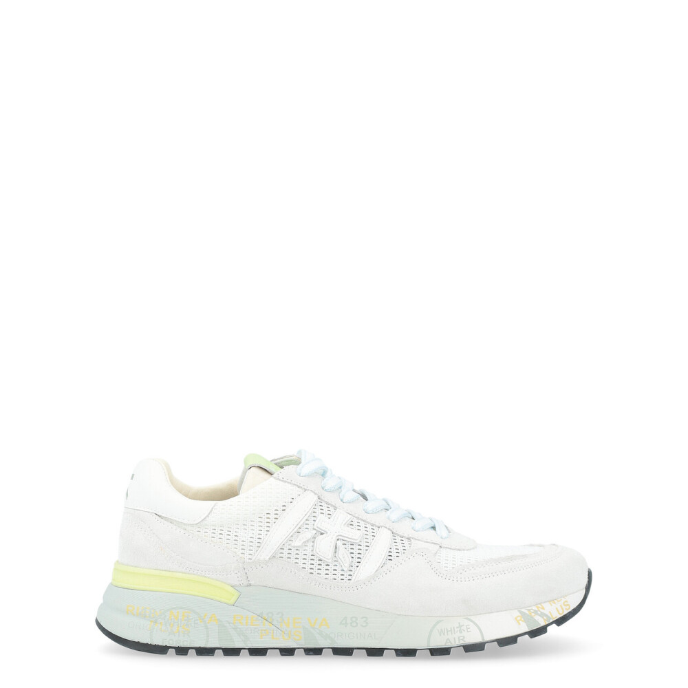 Witte discount stoffen sneakers