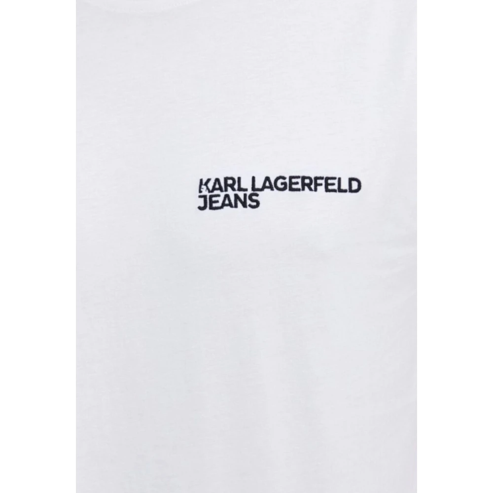 Karl Lagerfeld Heren Slim Fit Korte Mouw T-Shirt White Heren