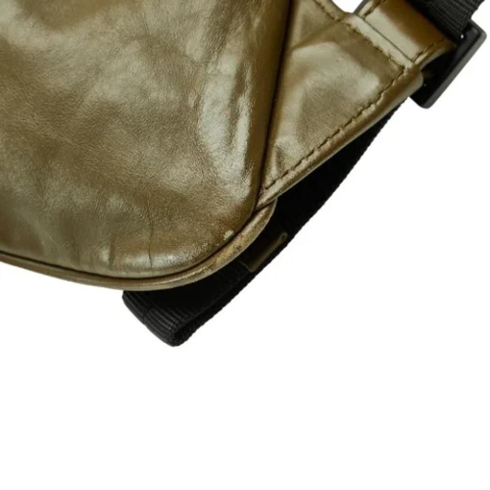 Bottega Veneta Vintage Pre-owned Leather backpacks Green Dames