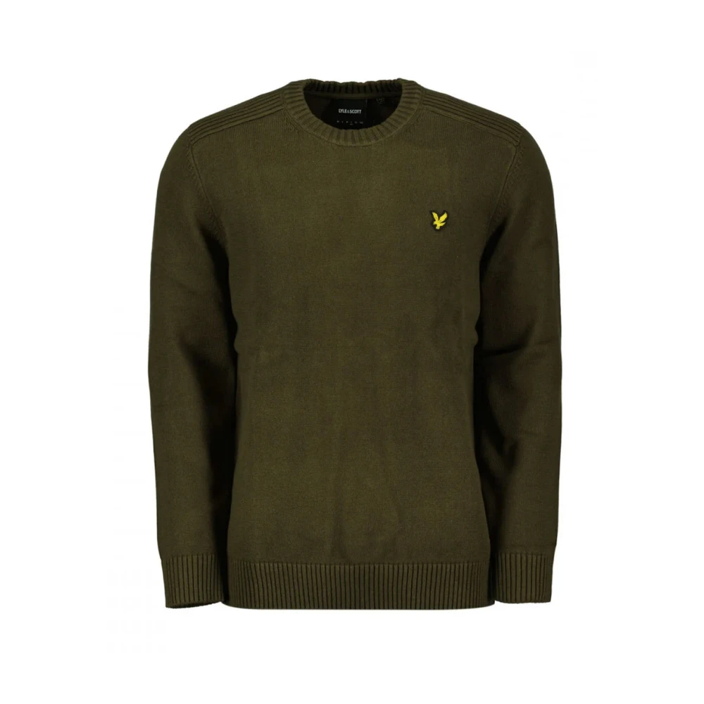 Lyle & Scott Mannelijk Groente Truien & Vesten Heren, Groen, M, Groene Crew Neck Pullover Sweater