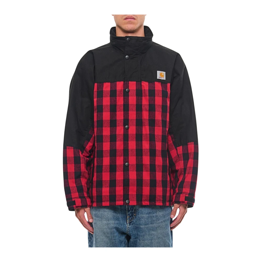 Junya Watanabe Men's Black Seattle Jacket Red Plaid Water Resistant