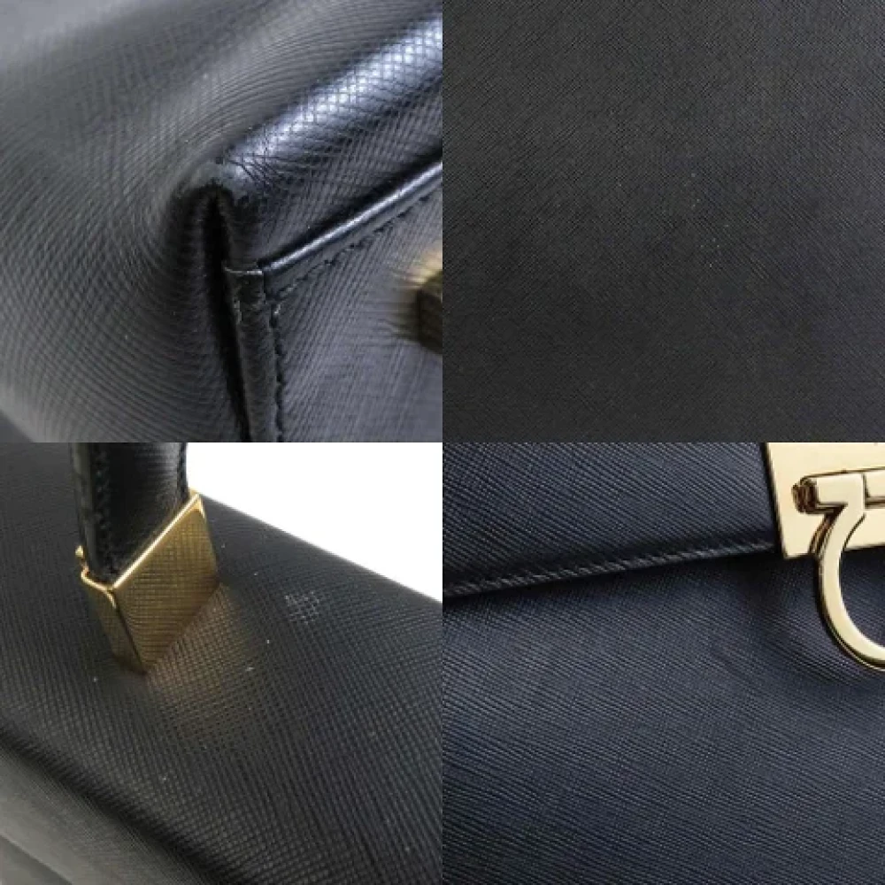 Salvatore Ferragamo Pre-owned Leather handbags Black Dames