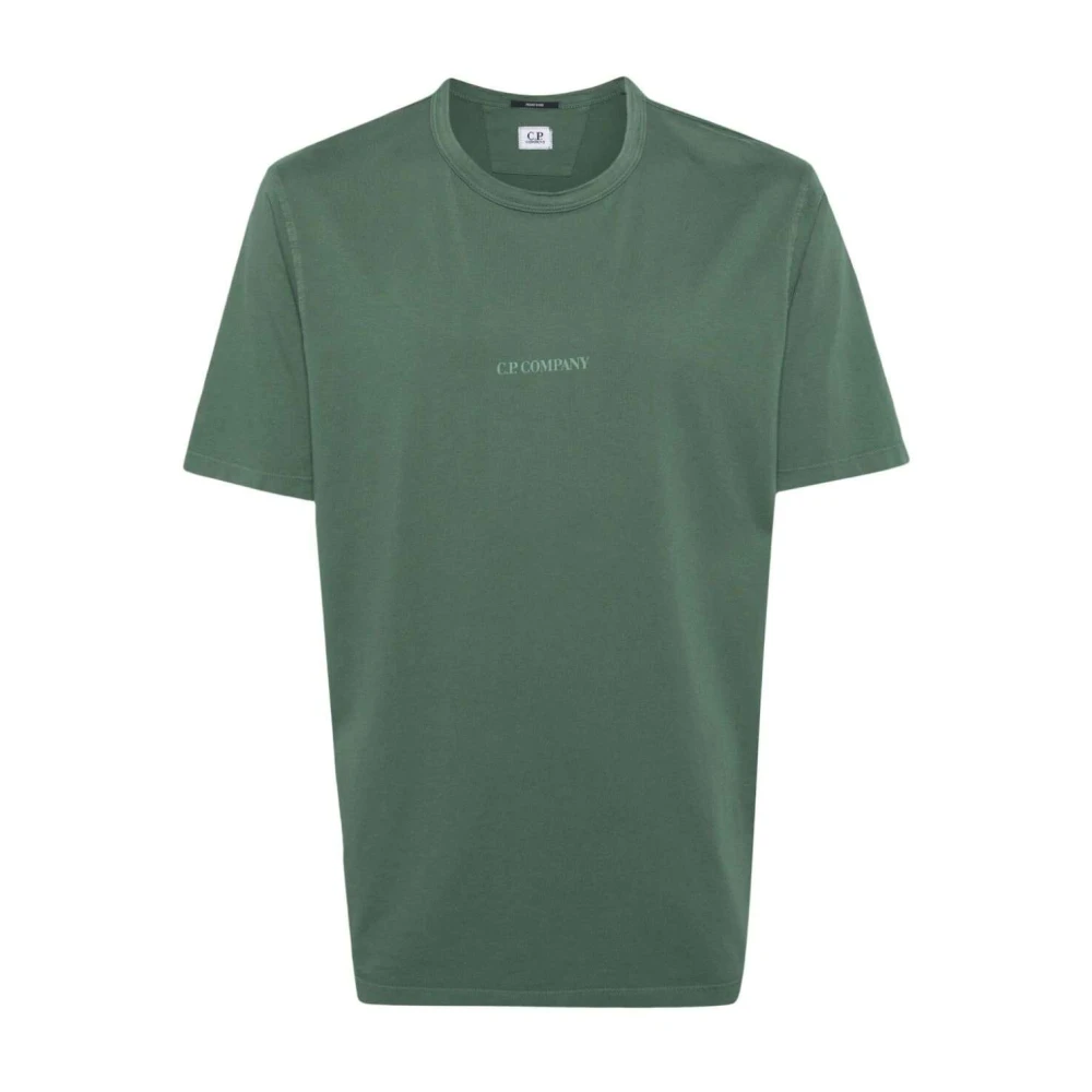 C.P. Company Jade Groen Logo Print T-Shirt Green Heren