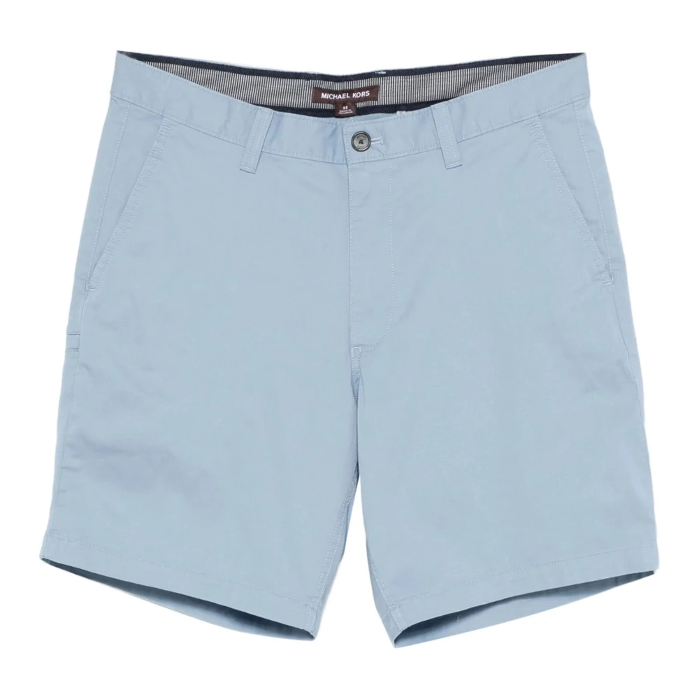 Michael Kors Men's Blue Casual Shorts, W33, Cotton Bermuda Shorts
