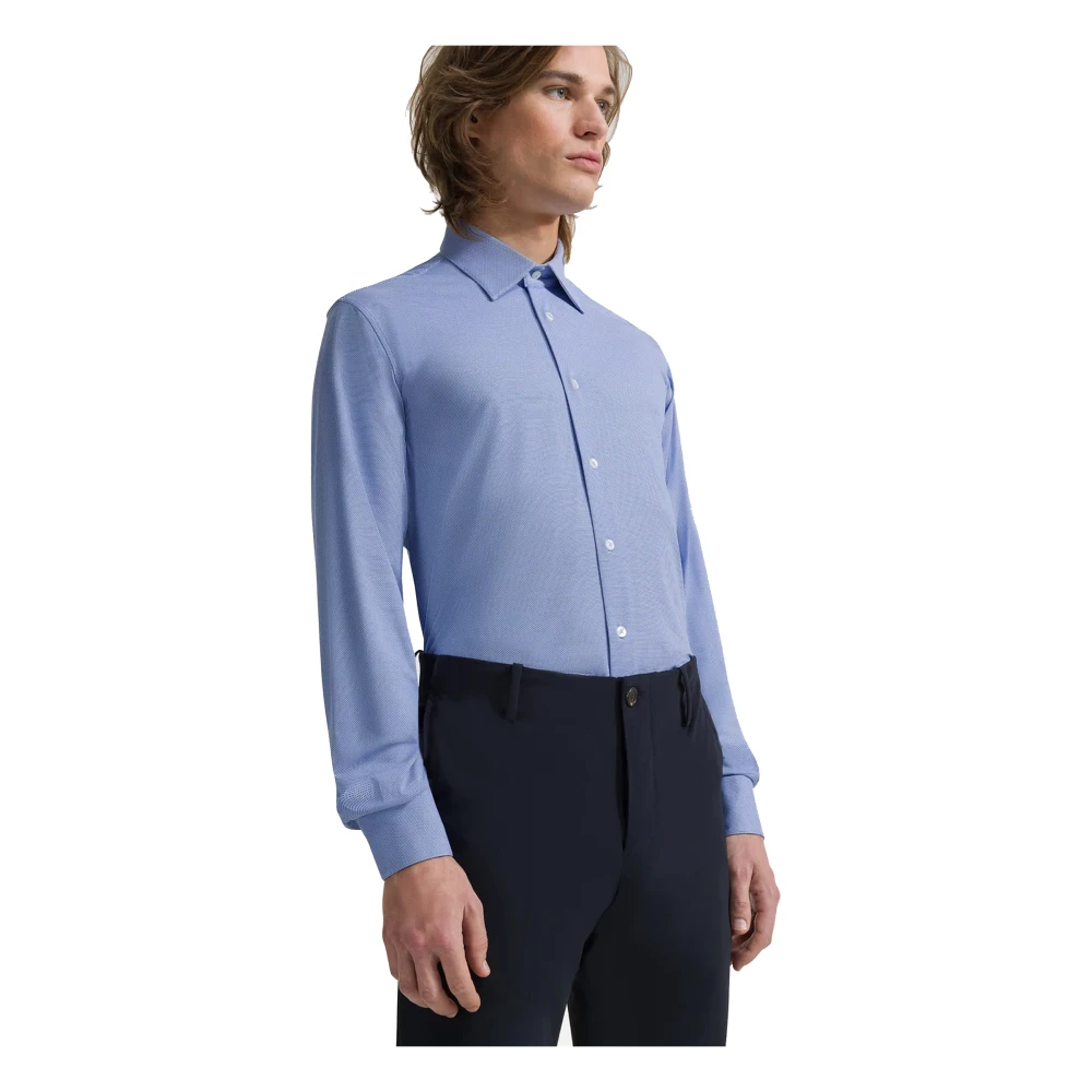 RRD Stretch Oxford Jacquard Overhemd Blue Heren