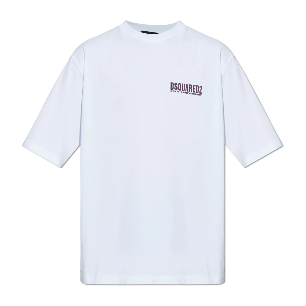Dsquared2 Men's White T-Shirts, L, T-Shirt With Logo