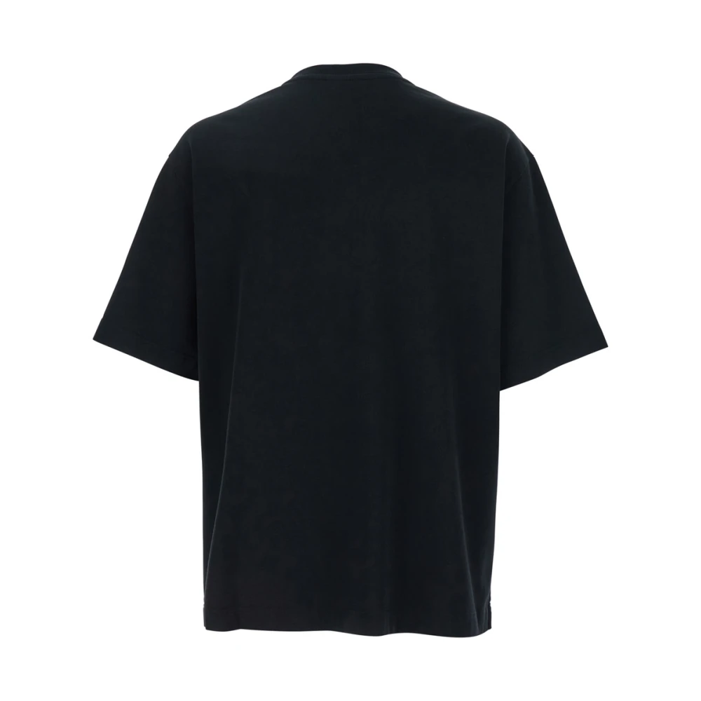 Maison Kitsuné Zwart Logo T-shirt Katoen Man Black Heren