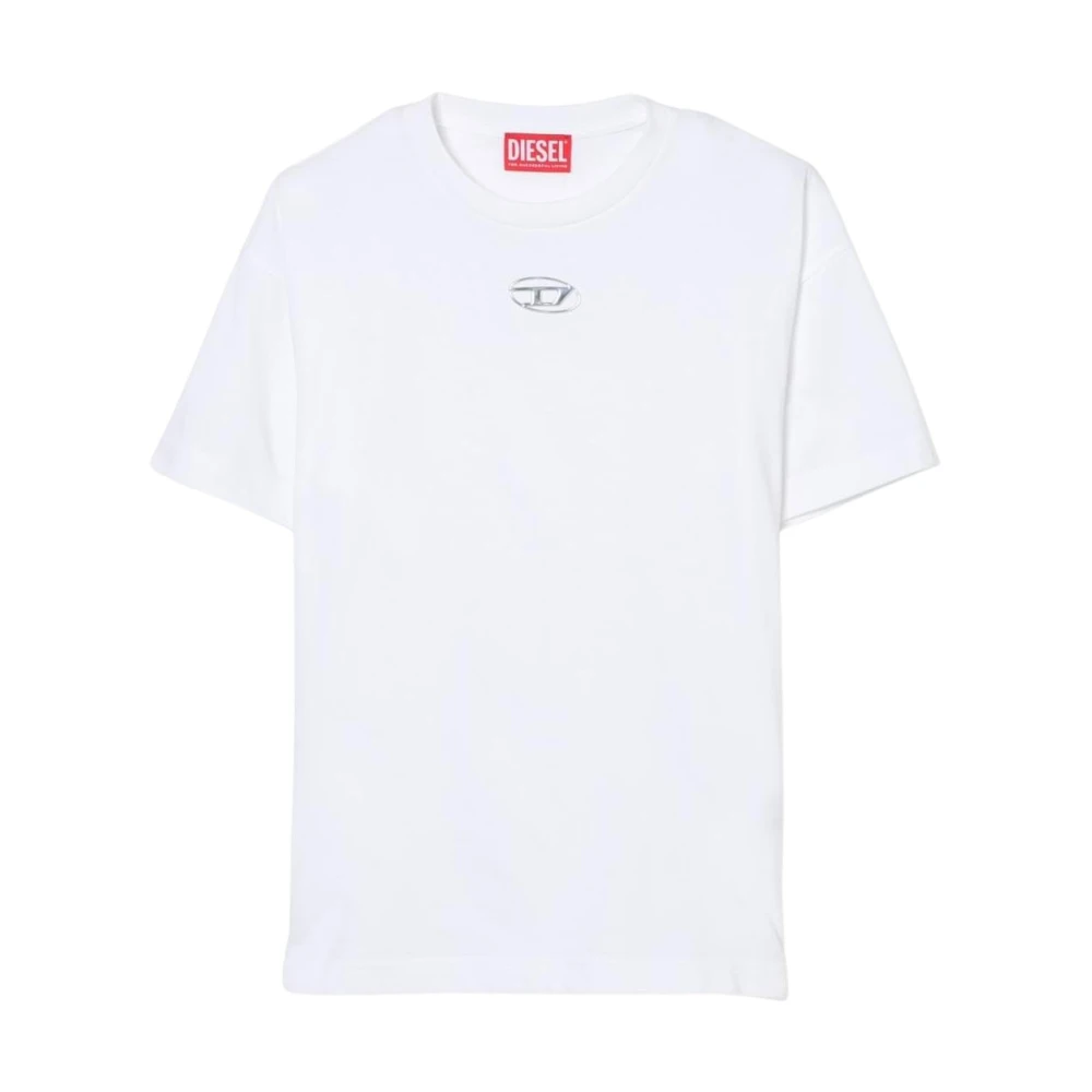 Diesel Mannelijk Wit Kort Mouw T-Shirt