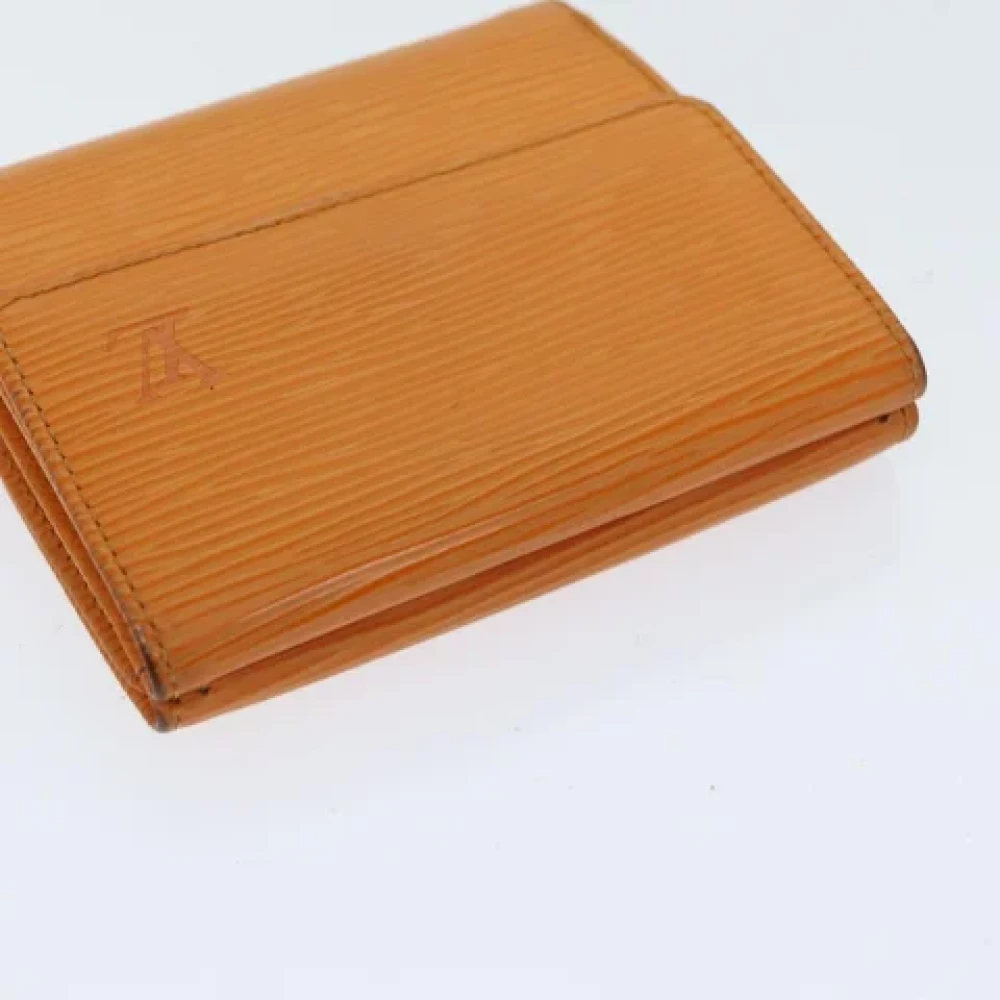 Louis Vuitton Vintage Pre-owned Leather wallets Orange Dames