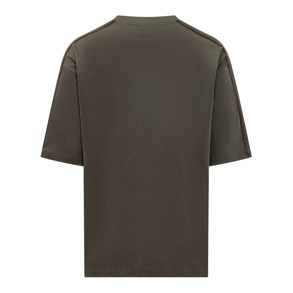 Lanvin Bruine Chevron Logo T-shirt Brown Heren
