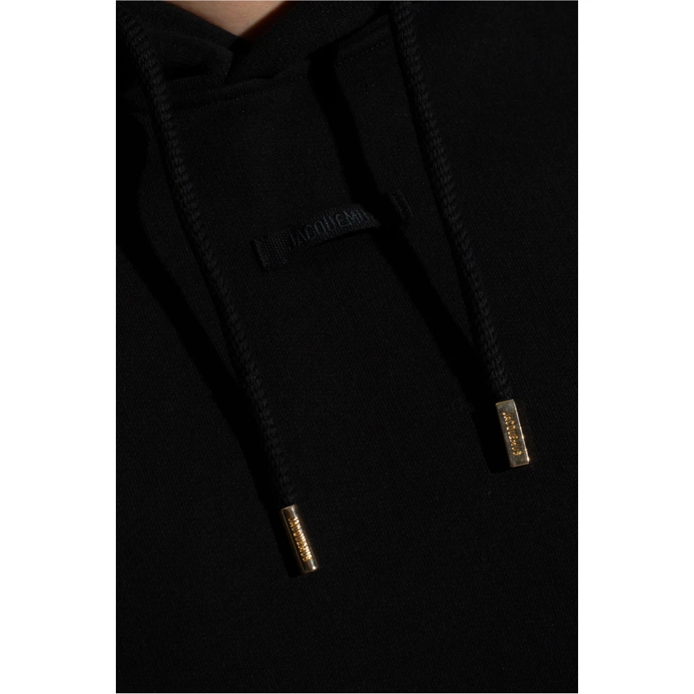 Jacquemus Hoodie met logo Black Dames