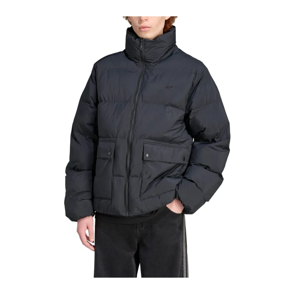 Adidas Men's Black Jackets, S, Synthetic Down Puffer