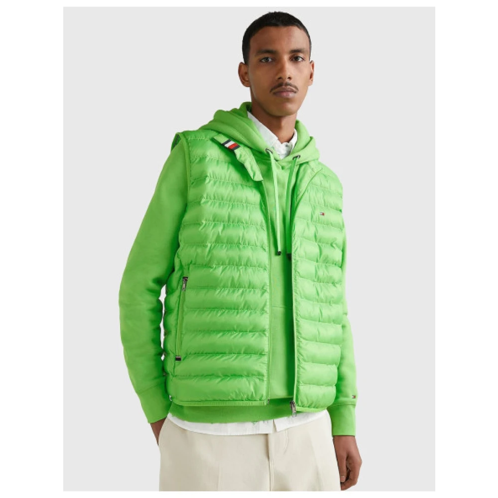 Tommy Hilfiger Mouwloze gewatteerde jas van gerecycled polyester Green Heren