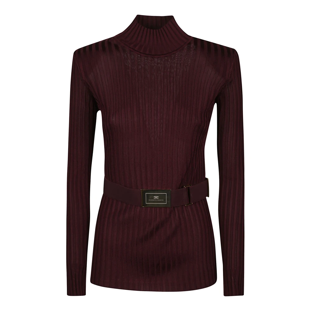 Elisabetta Franchi Tricot Coltrui Trui Red Dames