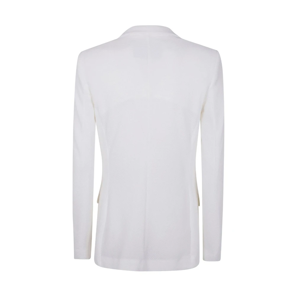 Seventy Witte Double-Breasted Blazer White Dames
