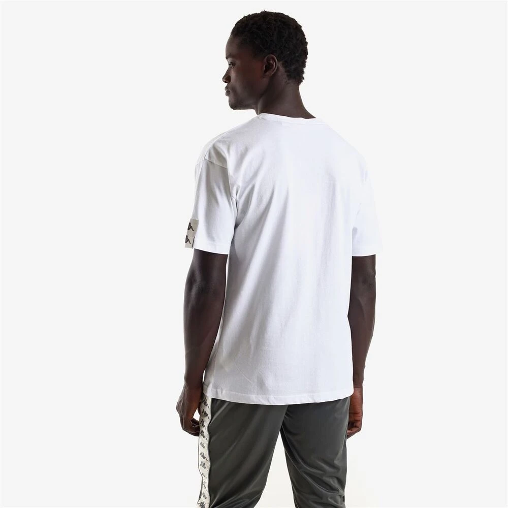 Kappa Korte Mouw T-shirt White Heren