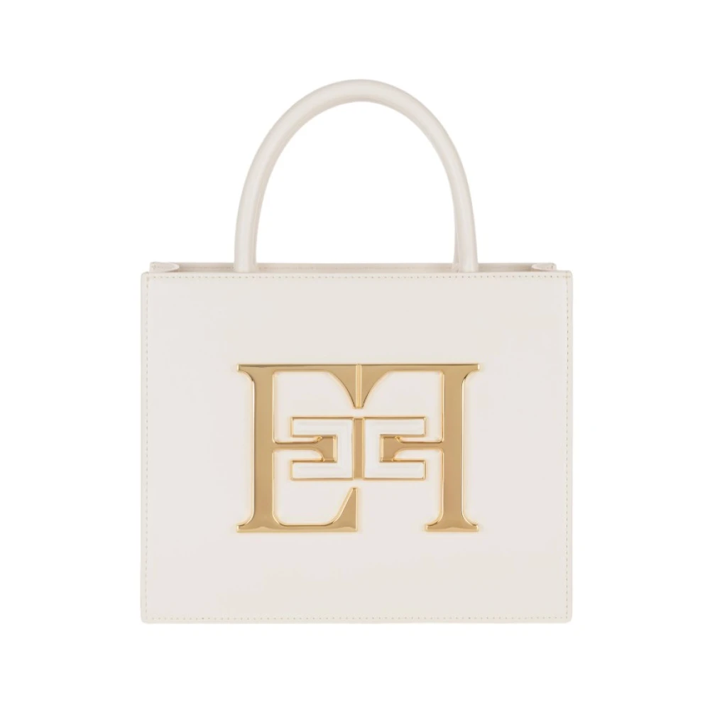 Elisabetta Franchi Stijlvolle Handtas voor Modieuze Vrouwen Beige Dames
