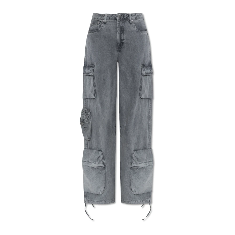 Gestuz Cargo Broek Lichtgrijs Wassen Losse Pasvorm Gray Dames